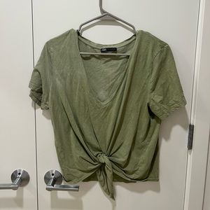 Zara green short sleeve tee top
